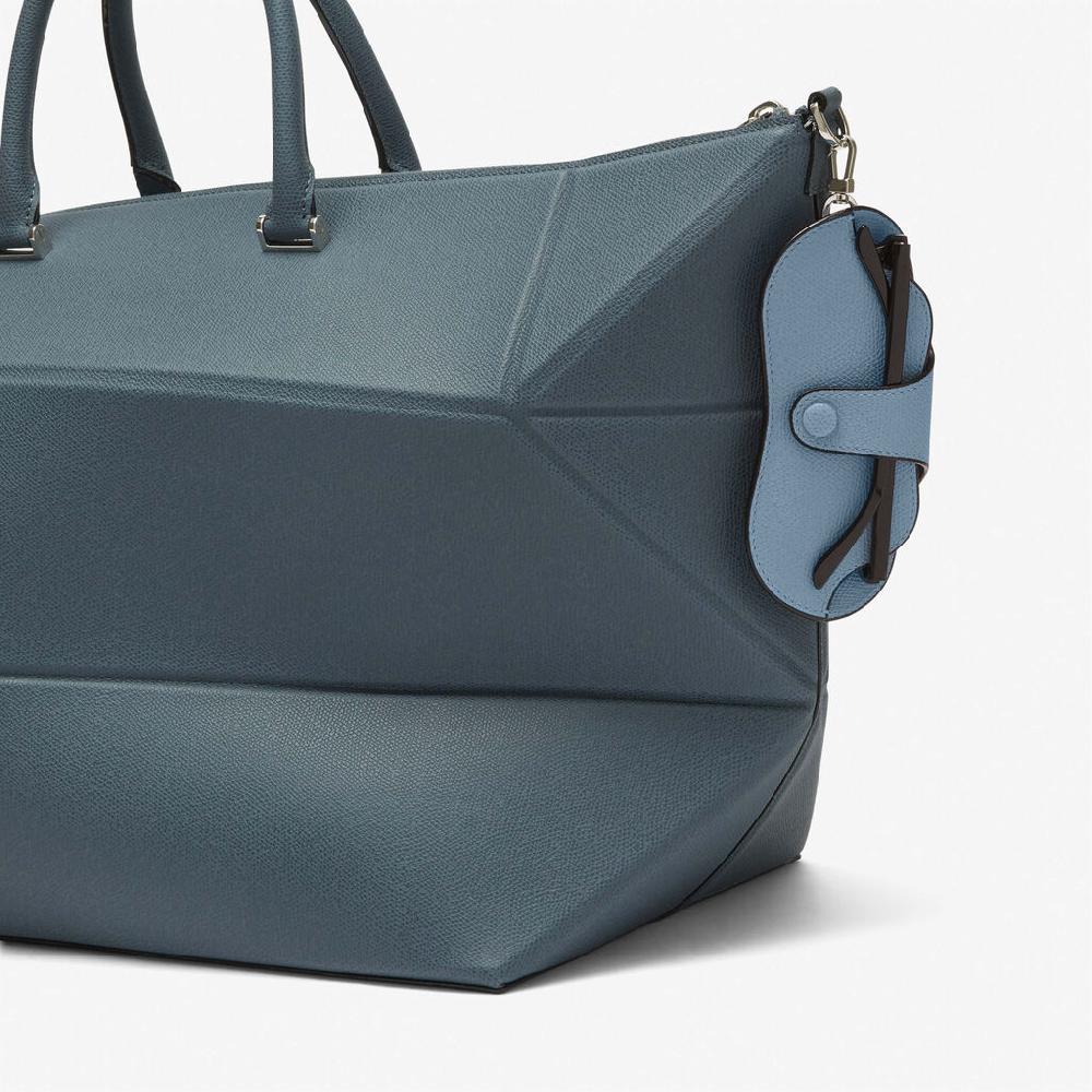 Valextra Porta occhiali in Pelle Azzurra con tracolla | Valextra Convenienza