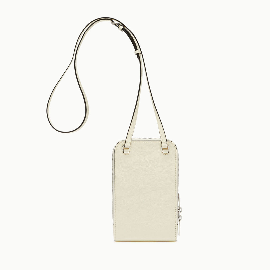 Valextra Porta telefono da Donna in Pelle Bianca | Valextra Pocket Offerta