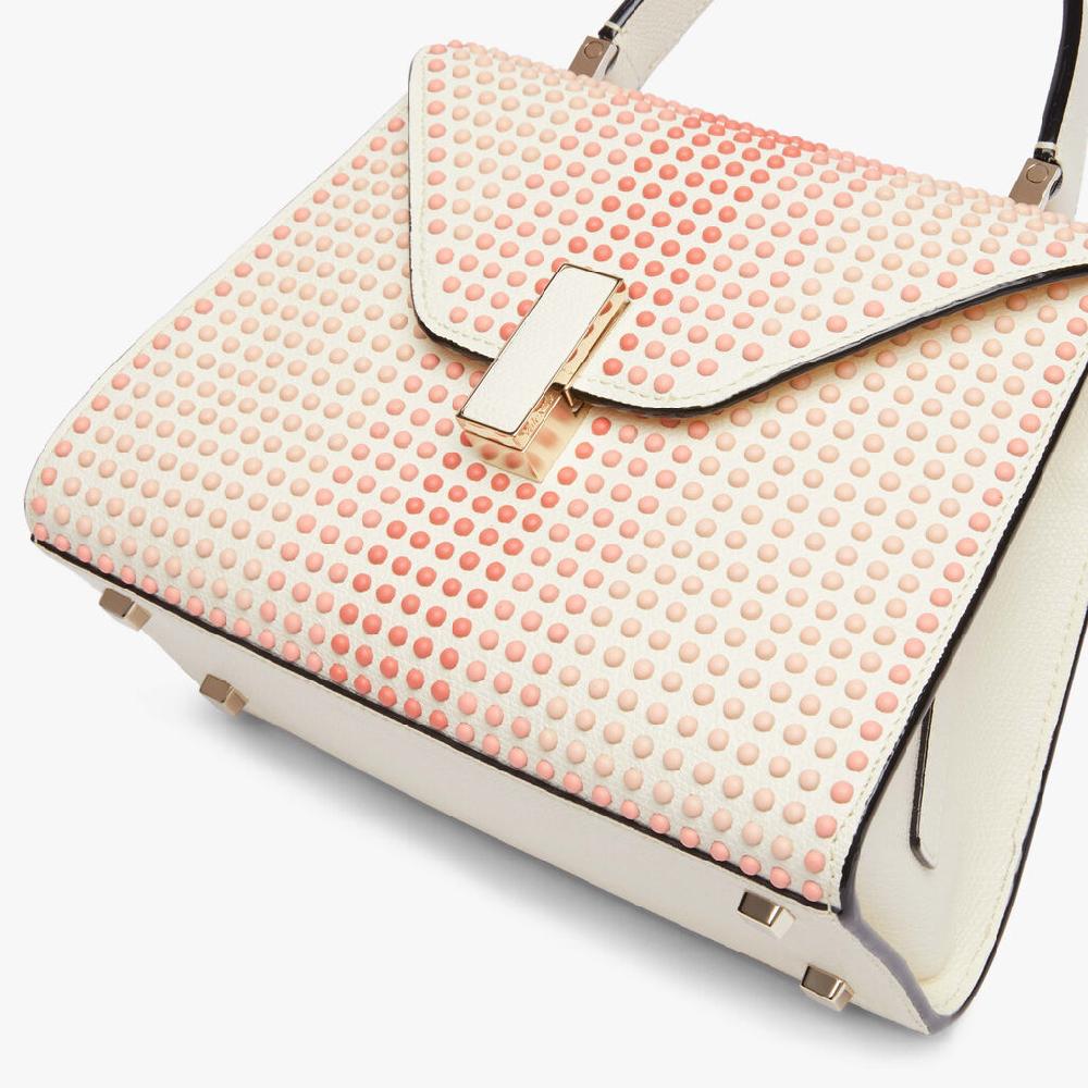 Valextra Borsa Donna con borchie Rosa in Pelle Bianca | Valextra Iside Saldi