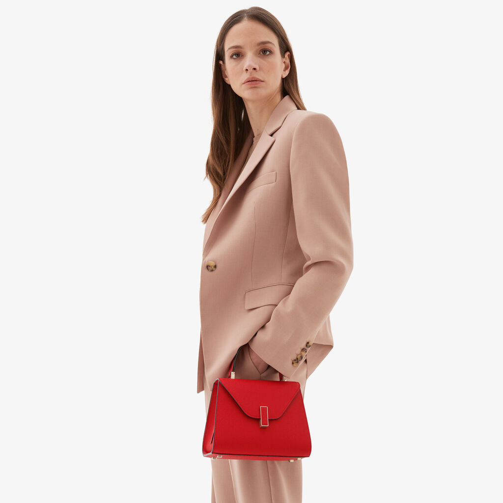 Valextra Borsetta a mano da Donna in Pelle Rossa | Valextra Iside Offerte