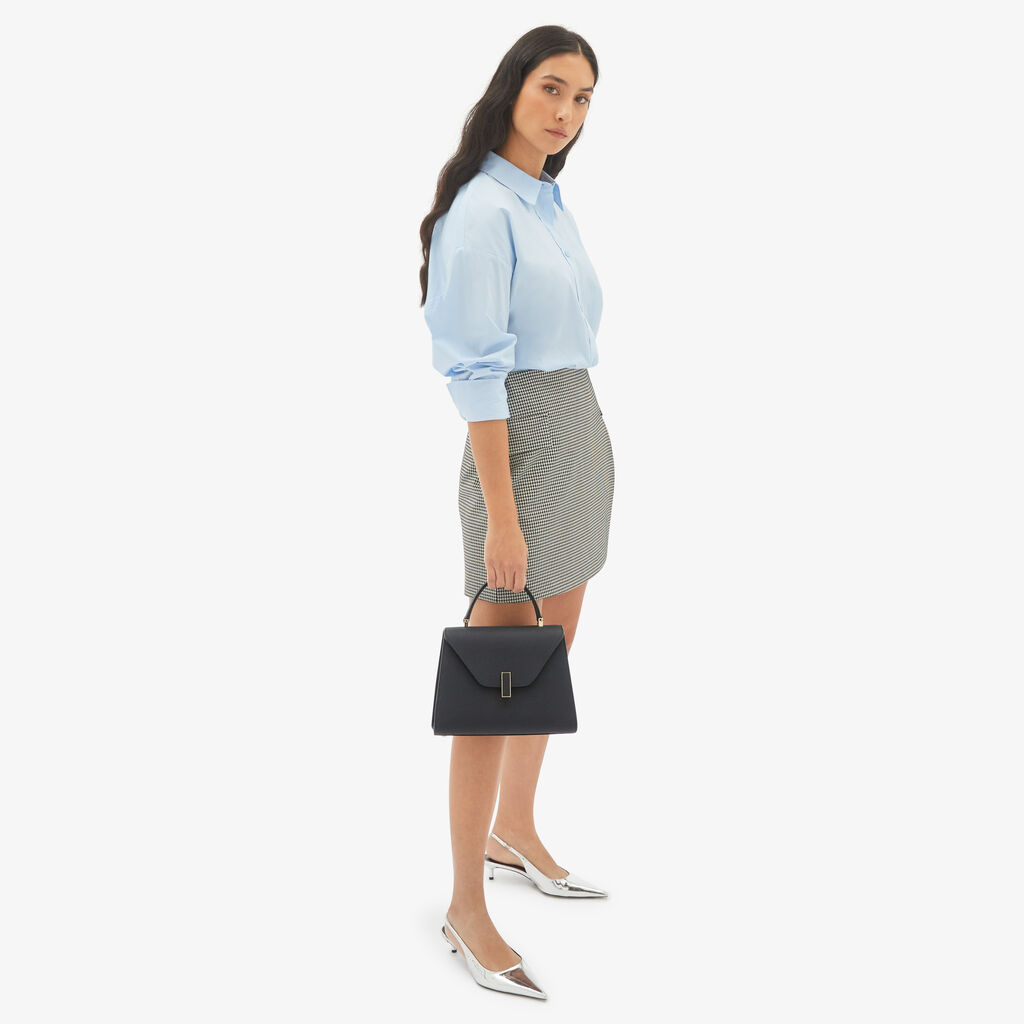 Valextra Borsa a mano Media in Pelle Blu Ottanio | Valextra Iside I Più Venduti