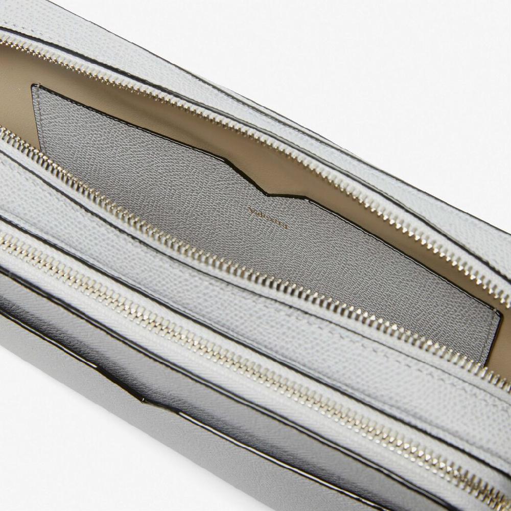 Valextra Borsetta a tracolla Bum Bag in Pelle Grigia | Valextra V-Line Fino Al -60%