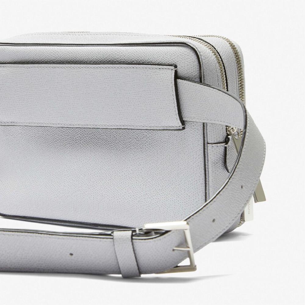 Valextra Borsetta a tracolla Bum Bag in Pelle Grigia | Valextra V-Line Fino Al -60%
