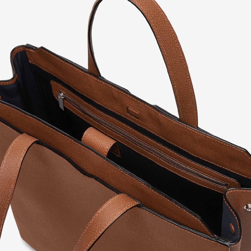 Valextra Borsa Shopping Uomo di Lusso in Pelle Marrone | Valextra V-Line Qualità