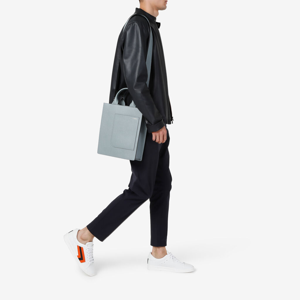 Valextra Tote bag Mini in Pelle Blu | Valextra Boxy Qualità Garantita