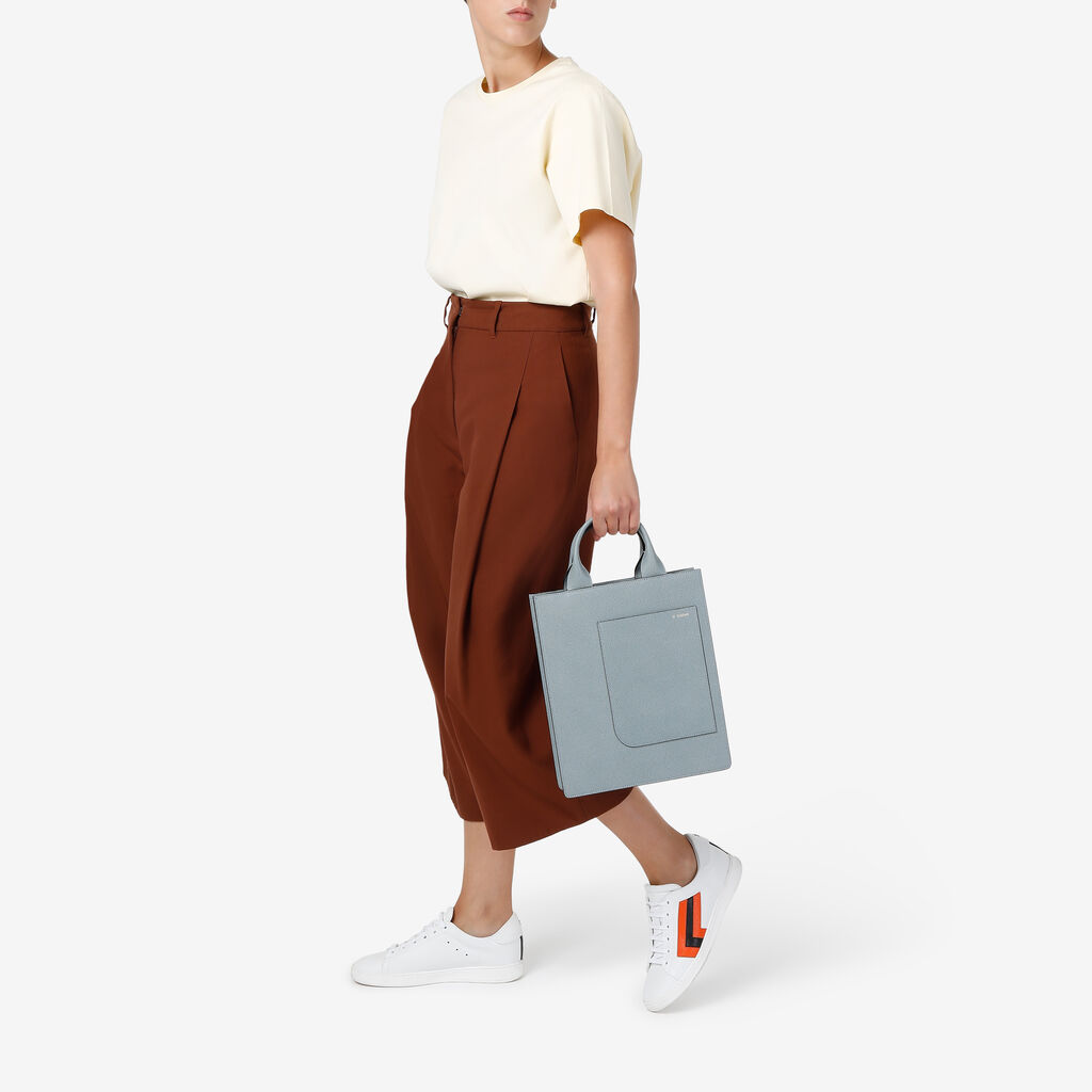 Valextra Tote bag Mini in Pelle Blu | Valextra Boxy Qualità Garantita