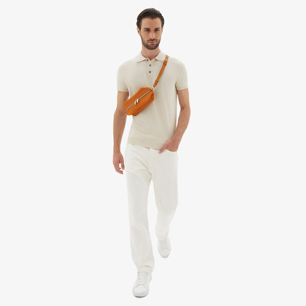 Valextra Borsa Origami Mini da Uomo in Pelle Marrone | Valextra Consegna Veloce
