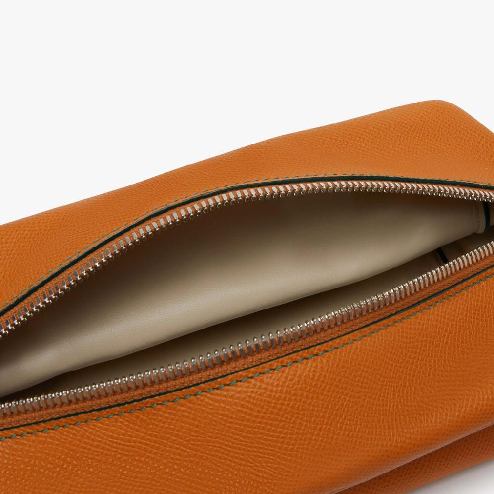 Valextra Borsa Origami Mini da Uomo in Pelle Marrone | Valextra Consegna Veloce