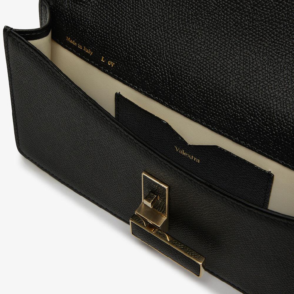 Valextra Borsa clutch semplice in Pelle Nera | Valextra Iside Promozione Limitata