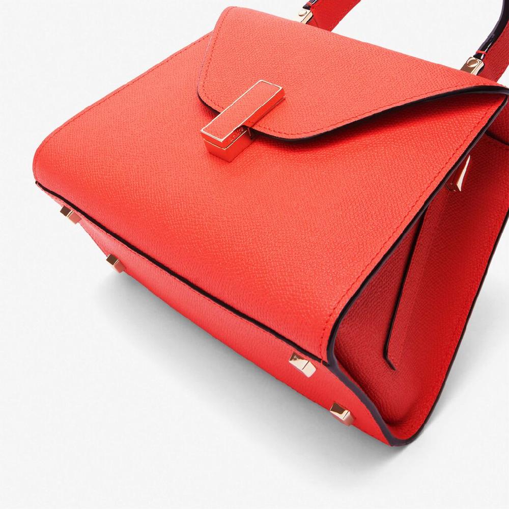 Valextra Borsa a mano Mini in Pelle Rossa Papavero | Valextra Iside Affare Del Giorno