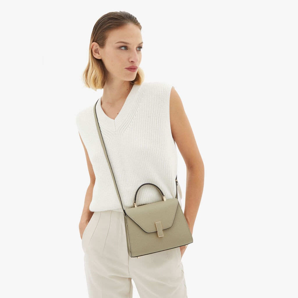 Valextra Borsetta a mano da Donna in Pelle rigida Verde tundra | Valextra Iside Prezzo Ridotto