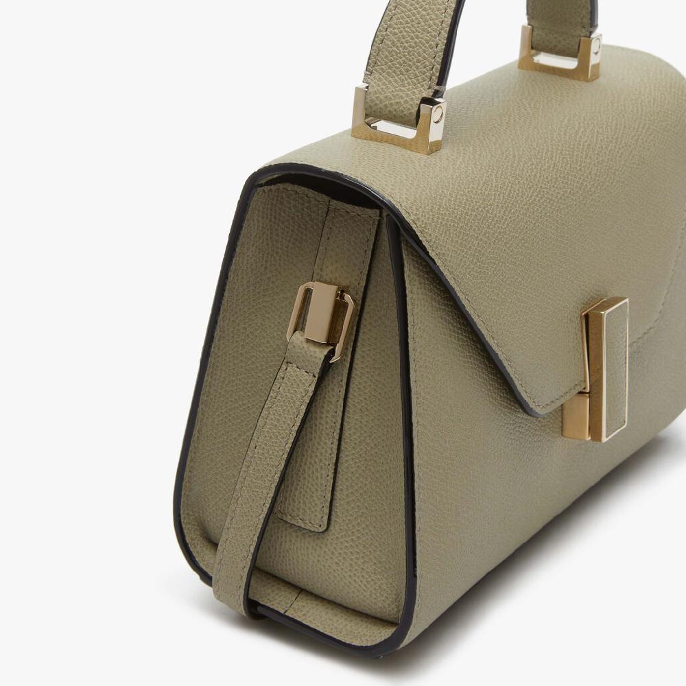 Valextra Borsetta a mano da Donna in Pelle rigida Verde tundra | Valextra Iside Prezzo Ridotto