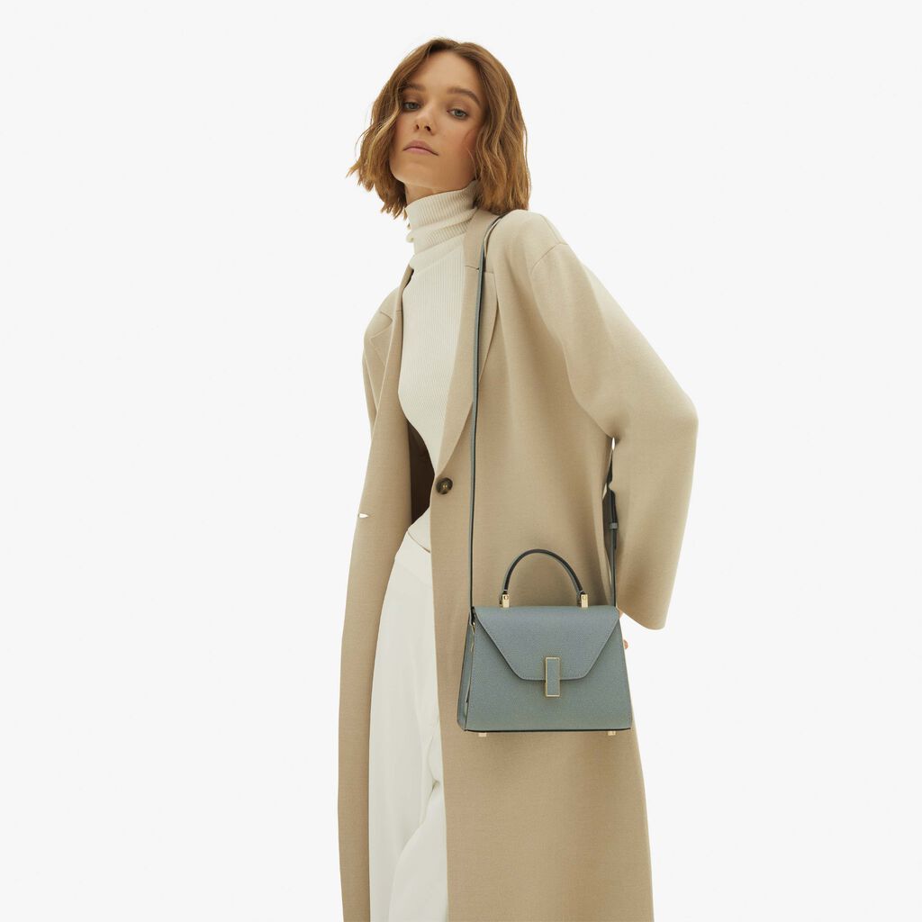 Valextra Borsa a mano Micro in Pelle Blu | Valextra Iside Sottocosto