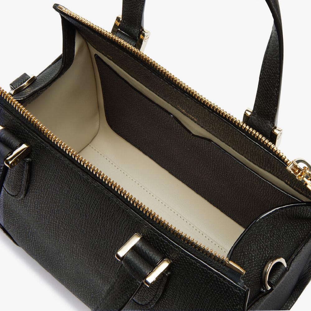 Valextra Borsa bauletto Mini elegante in Pelle Nera | Valextra Babila Convenienza