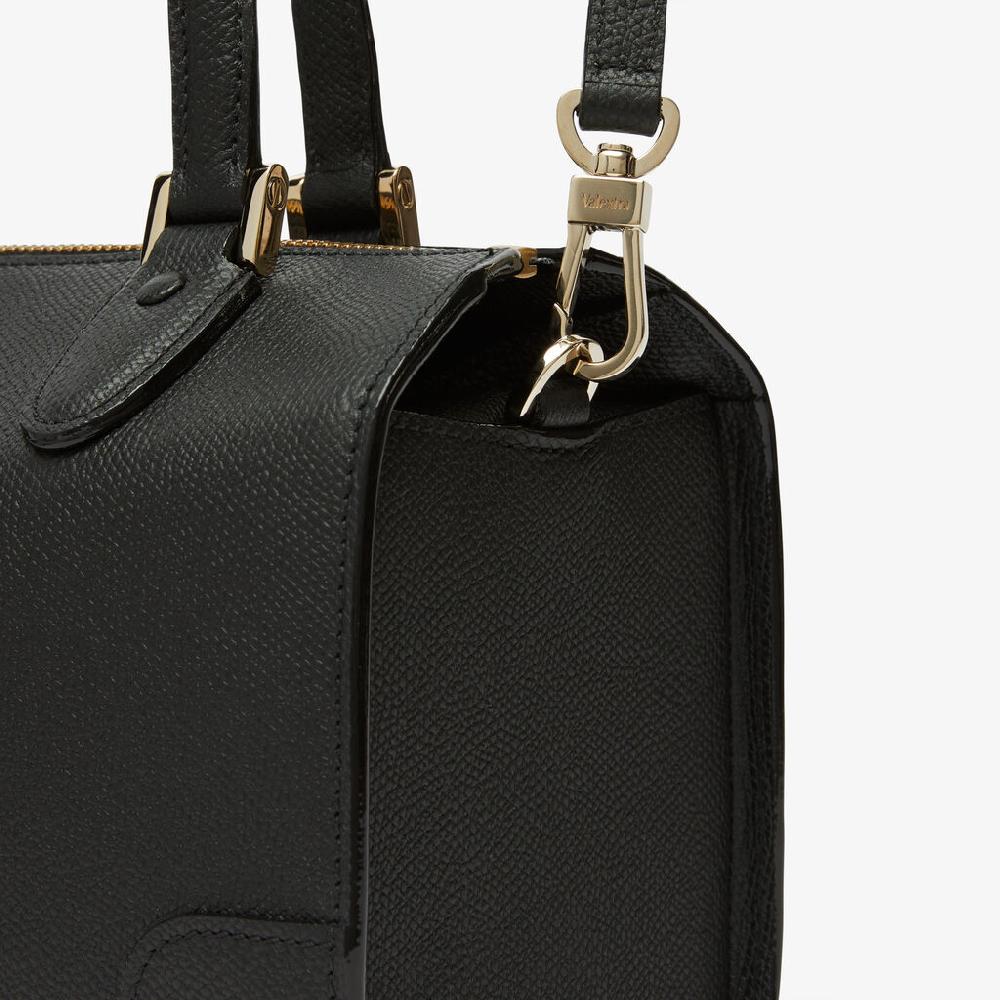 Valextra Borsa bauletto Mini elegante in Pelle Nera | Valextra Babila Convenienza