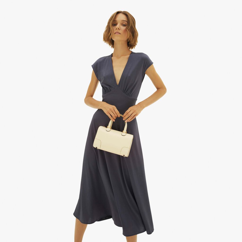 Valextra Borsa bauletto compatta in Pelle Bianca | Valextra Babila Novità