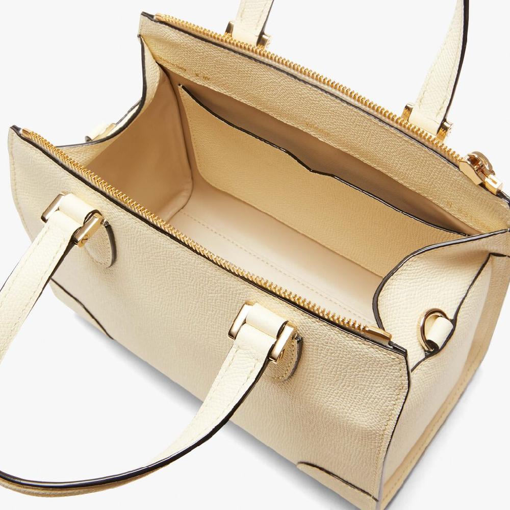 Valextra Borsa bauletto compatta in Pelle Bianca | Valextra Babila Novità