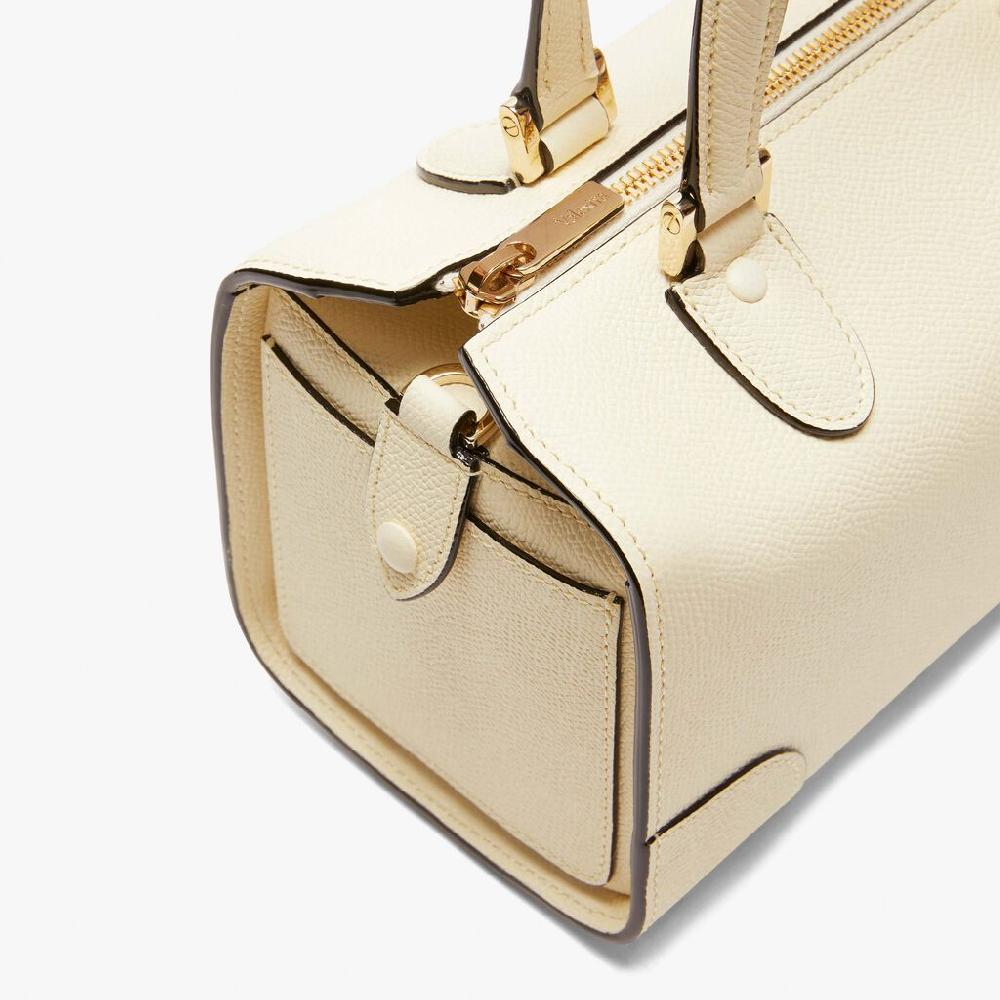 Valextra Borsa bauletto compatta in Pelle Bianca | Valextra Babila Novità