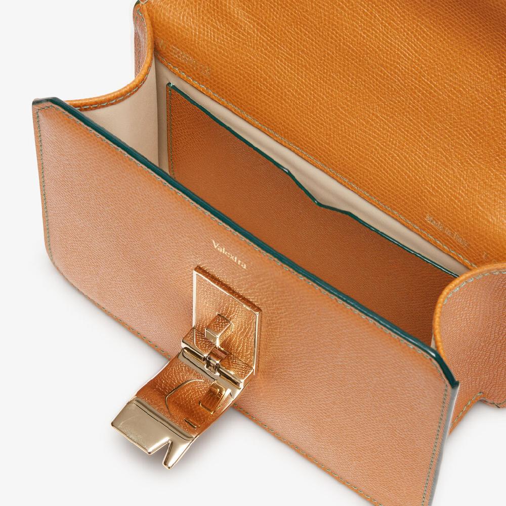 Valextra Borsetta a spalla Mini in Pelle Marrone | Valextra NoLo Sconto