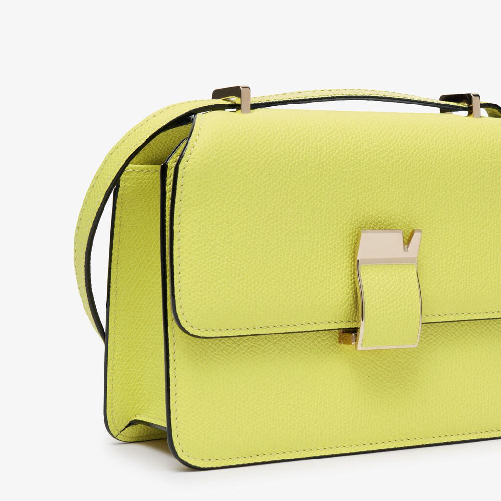 Valextra Borsa a tracolla da Donna in Pelle Gialla di Lusso | Valextra In Saldo