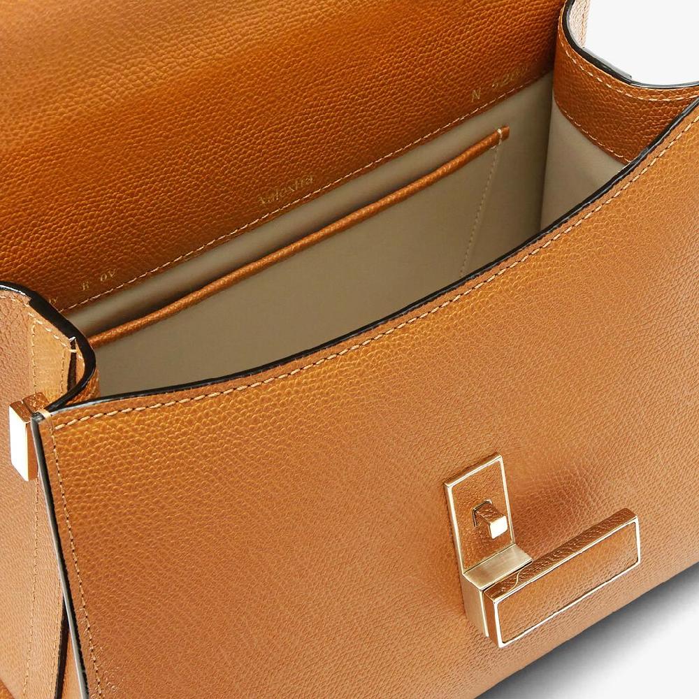 Valextra Valextra Iside: Borsa a mano Mini in Pelle Marrone Outlet