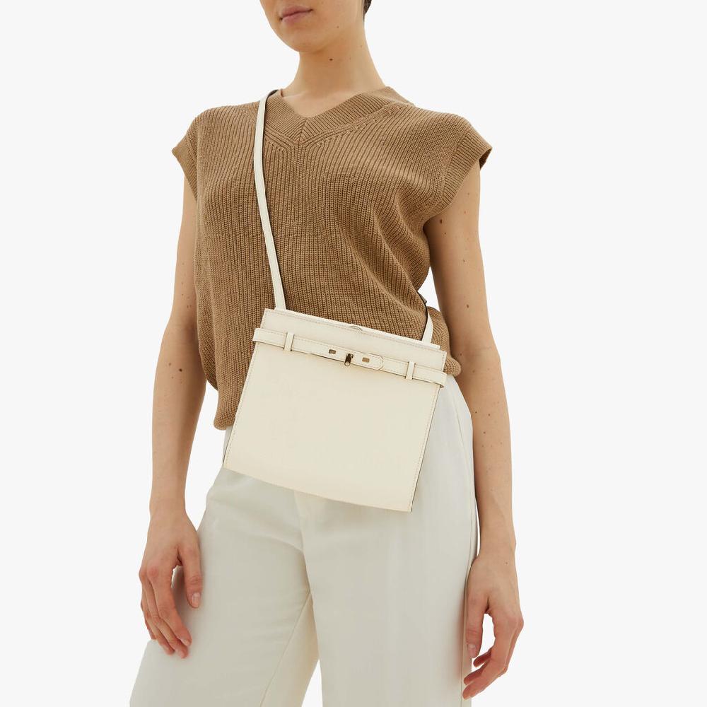 Valextra Borsa a tracolla Mini in Pelle Bianca | Valextra Brera Saldi