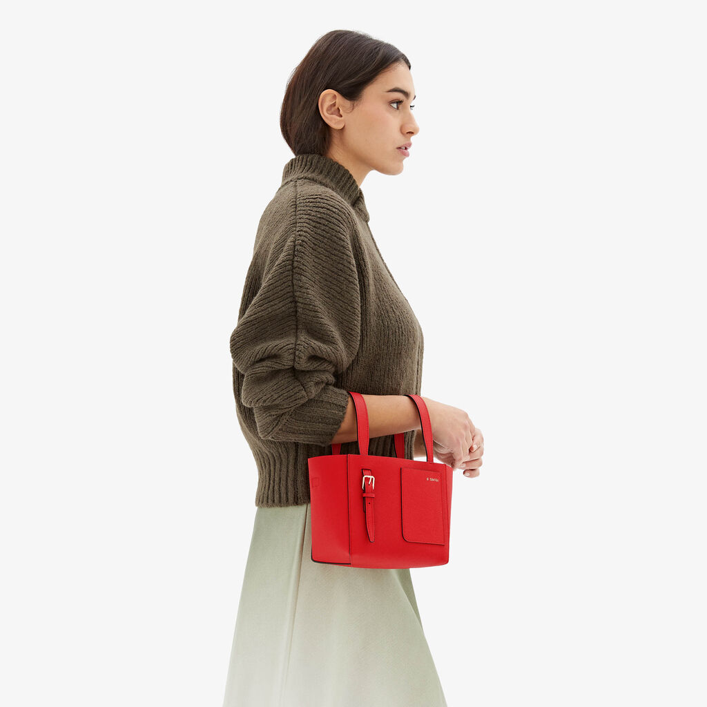 Valextra Borsa a secchiello da Donna di Lusso in Pelle Rossa | Valextra Soft Hotsell