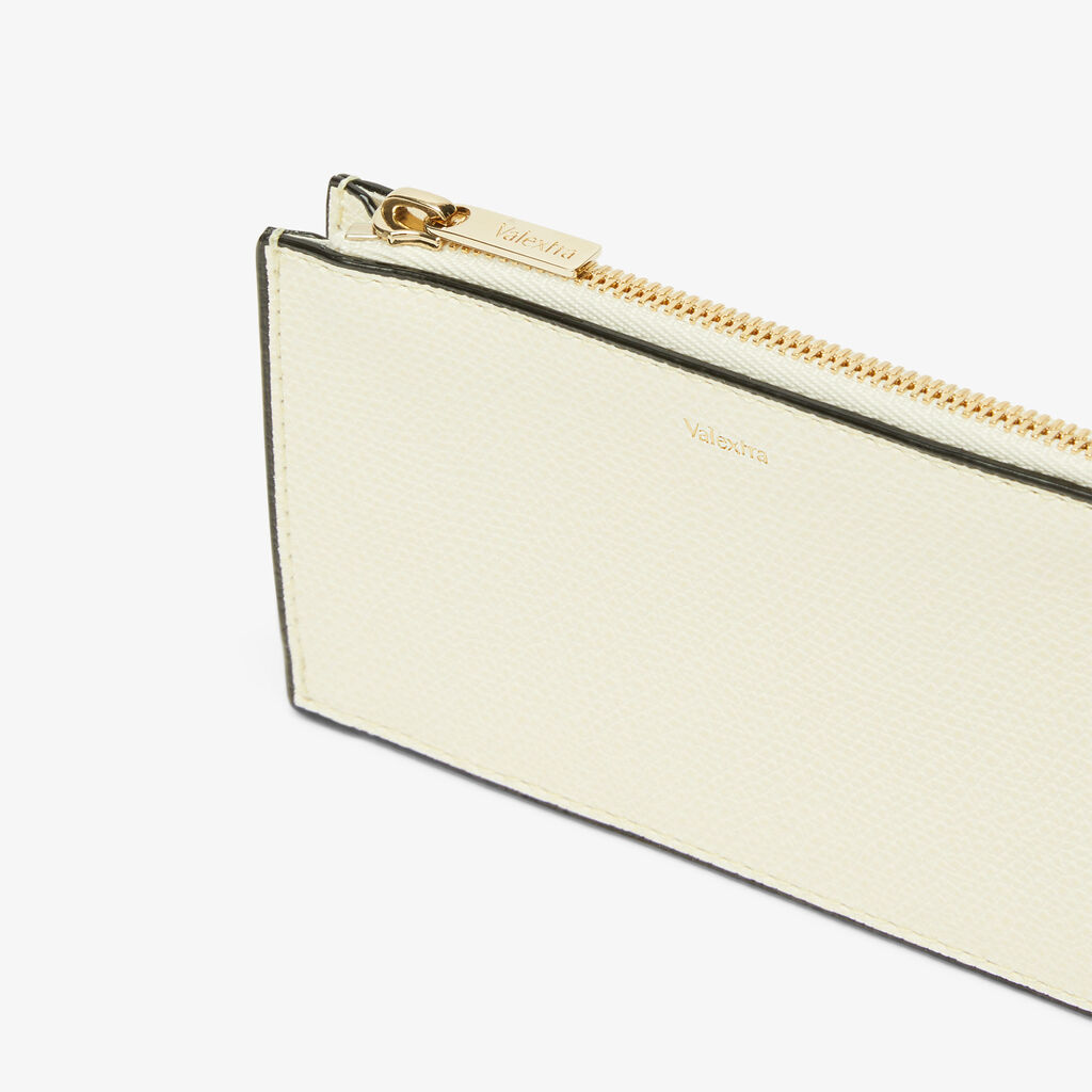 Valextra Porta carte raffinato in Pelle Bianca con zip | Valextra I Più Venduti