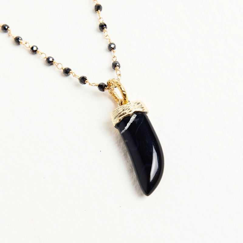 ALMALA COLLANA CORNO | NERO Saldi