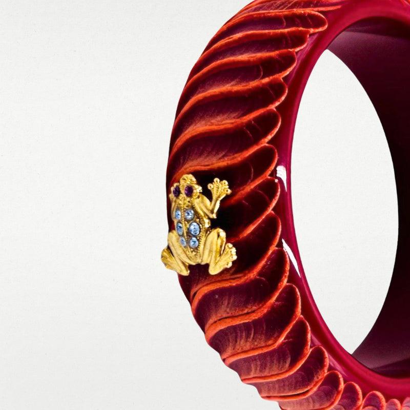 ALMALA BRACCIALE ACETATE FROG | MATTONE SCURO Moda