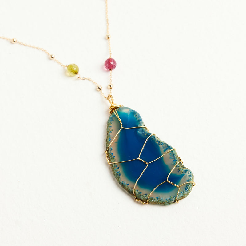 ALMALA COLLANA AGATA | BLU Nuova