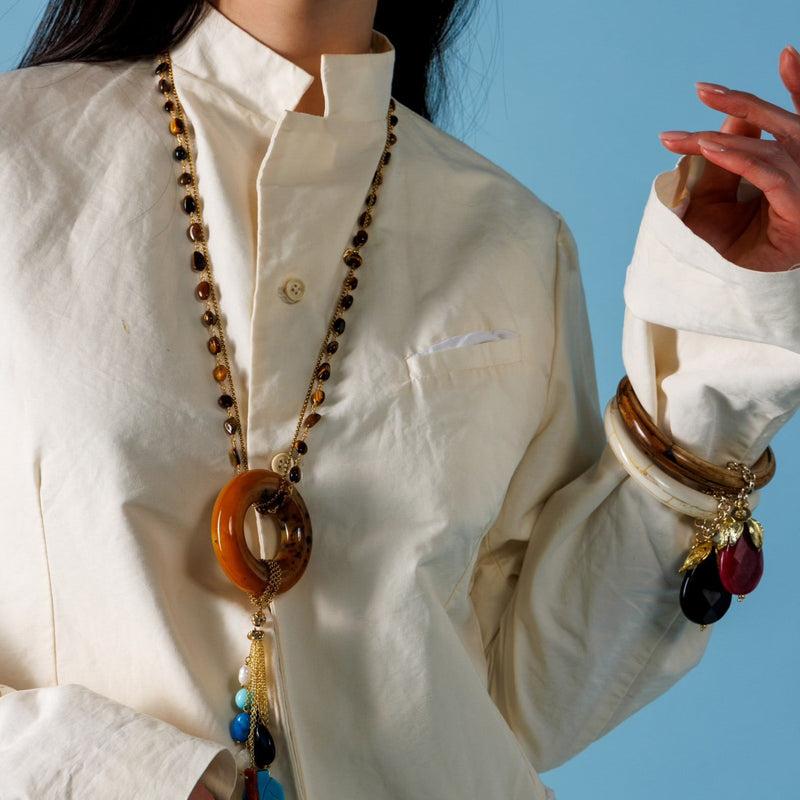 ALMALA BRACCIALE DROP STONE IVORY | BLU Pezzi Unici