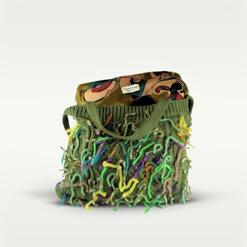 ALMALA BORSA LANA | VERDE Sconto