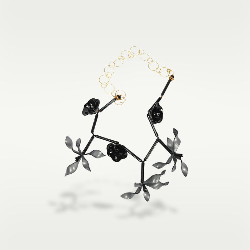 ALMALA COLLANA FIORE ACETATE | NERO