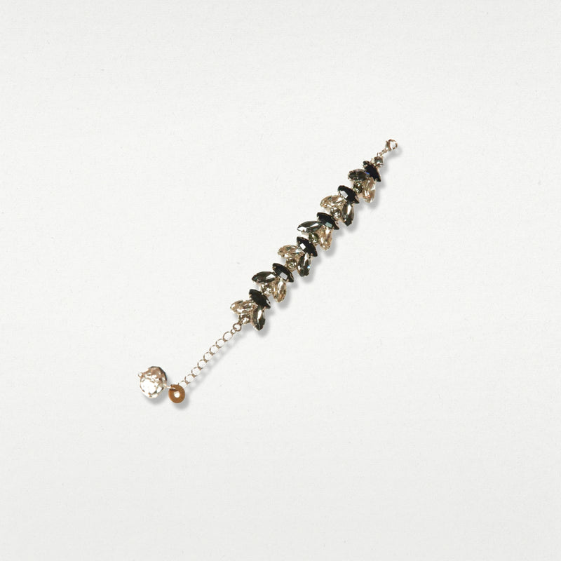 ALMALA BRACCIALE FIORE STRASS | NERO