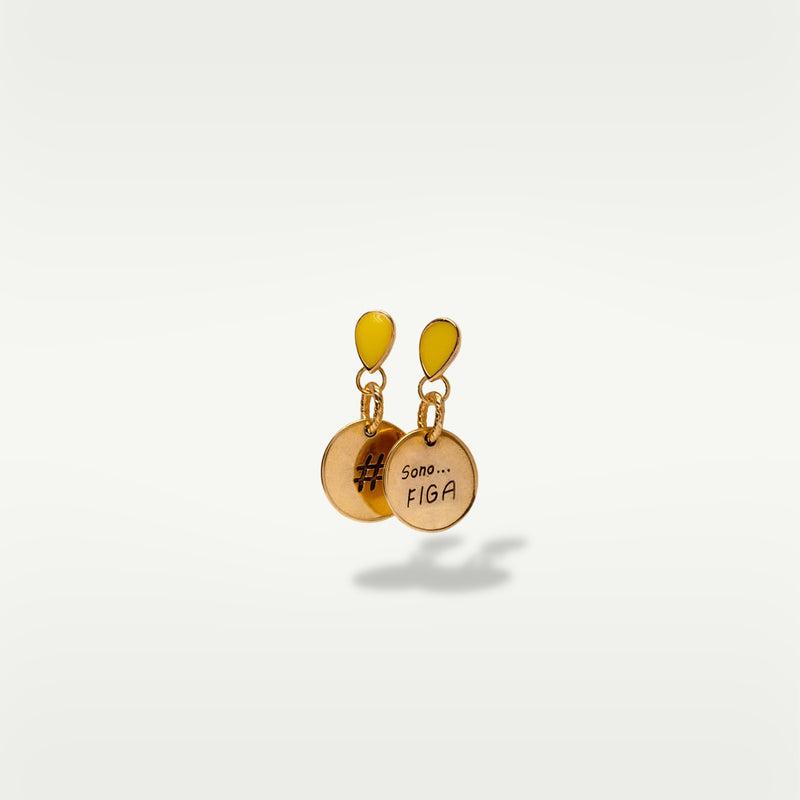 ALMALA ORECCHINO #SENTIMENT | GIALLO Consegna Veloce