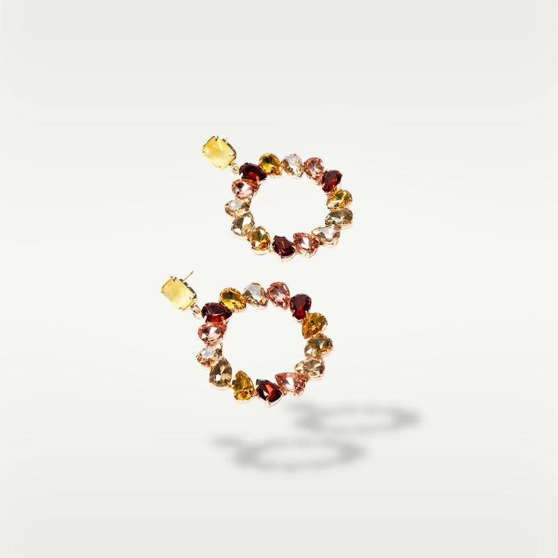 ALMALA ORECCHINO CIRCLE STRASS | NATURALE Moda