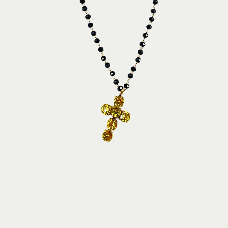 ALMALA GIROCOLLO STRASS | GIALLO Spedizione Gratuita