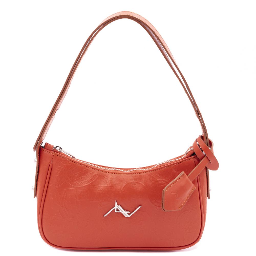 Alv by alviero martini Borsa a mezzaluna in pelle stampa Passport – ALVBT200X Nuovo