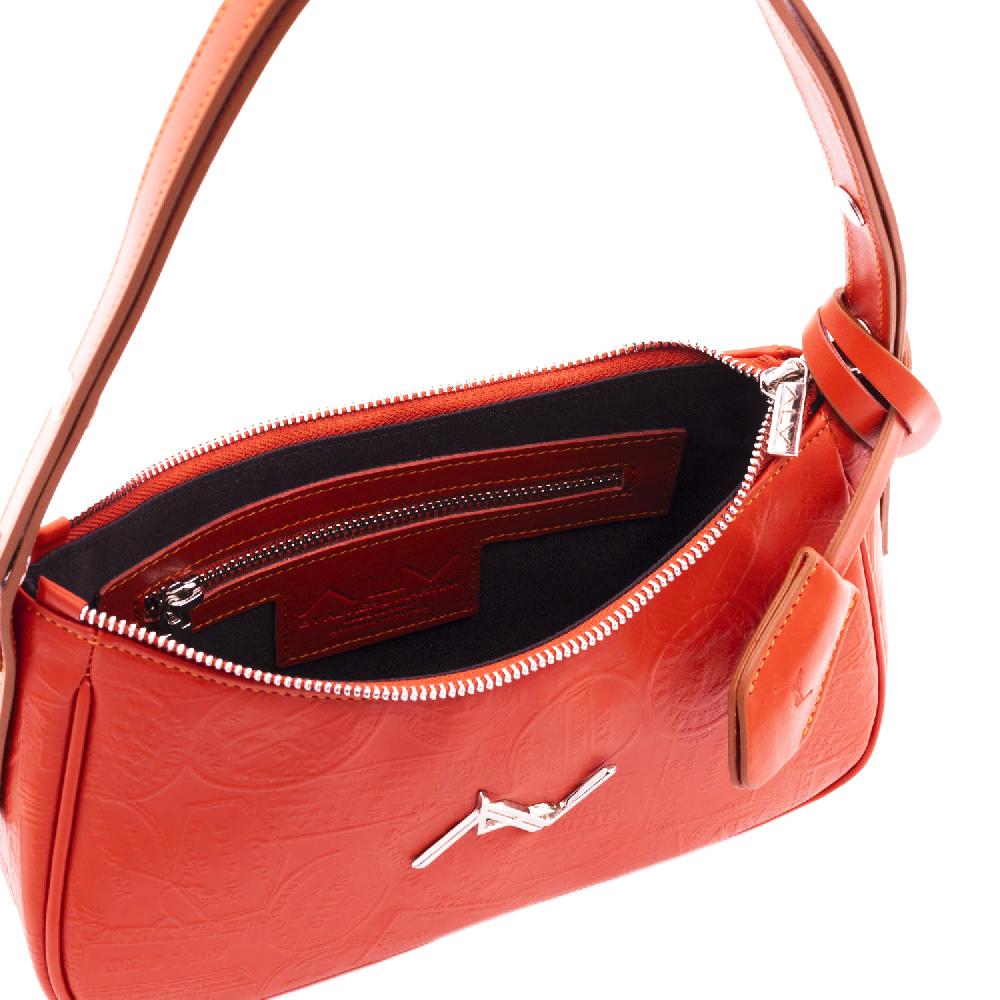 Alv by alviero martini Borsa a mezzaluna in pelle stampa Passport – ALVBT200X Nuovo