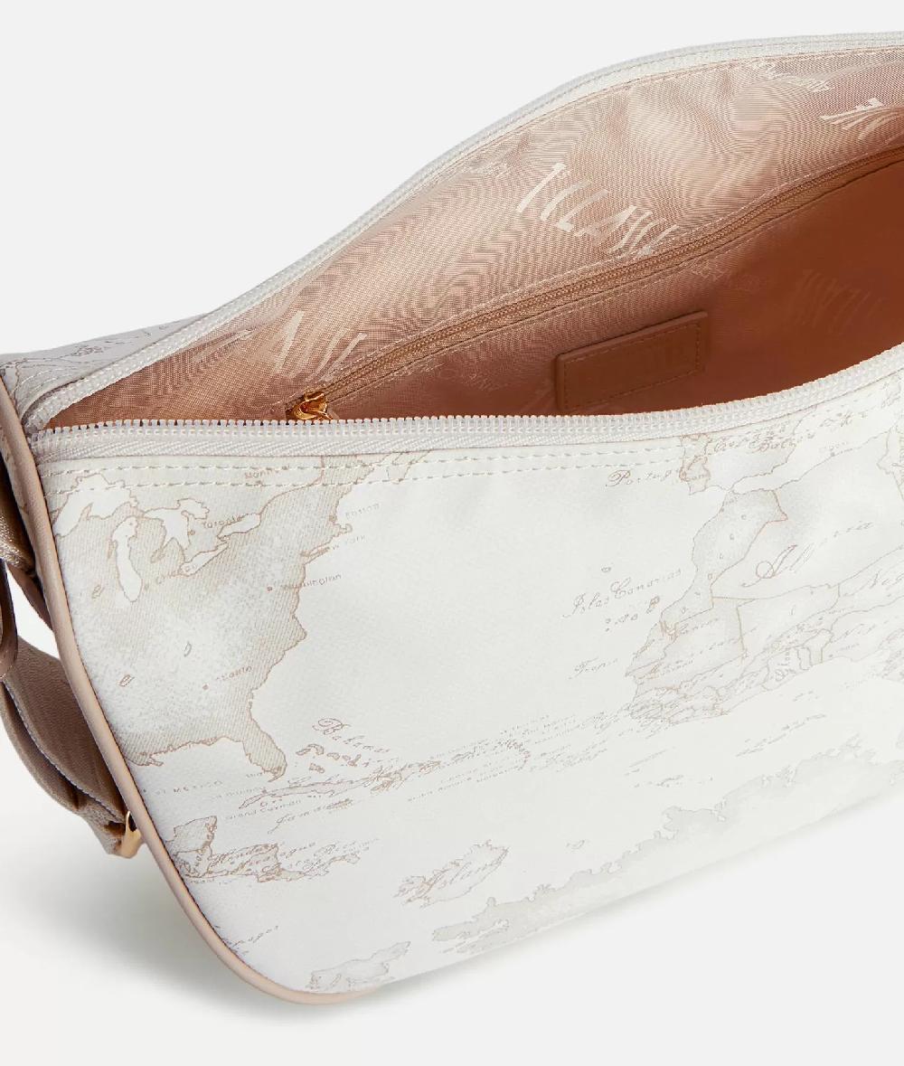 Alviero martini 1a classe Geo Soft White tracolla a mezzaluna media Vendita