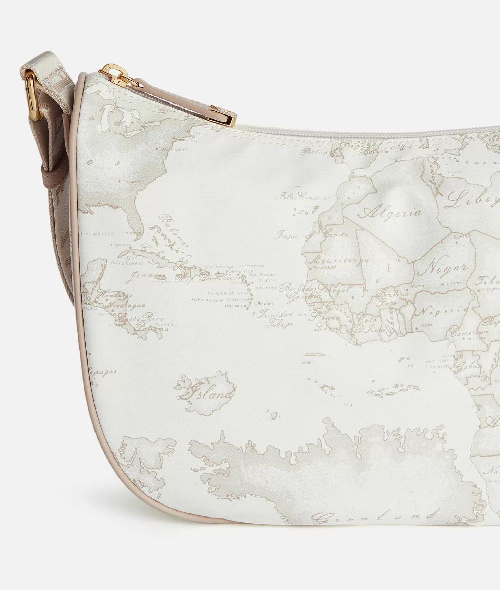 Alviero martini 1a classe Geo Soft White tracolla a mezzaluna media Vendita