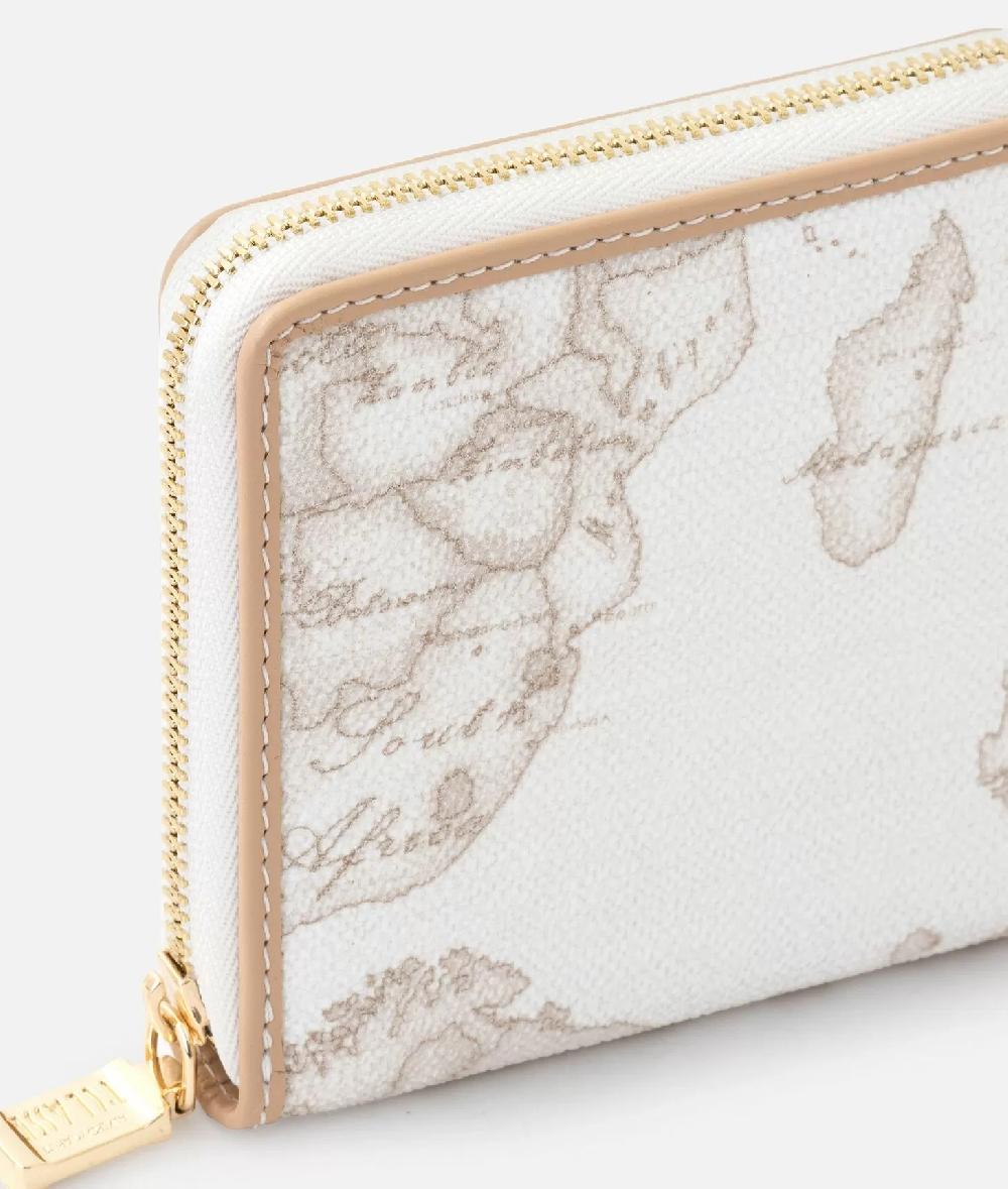 Alviero martini 1a classe Geo White portafoglio ziparound piccolo Spedizione Gratuita