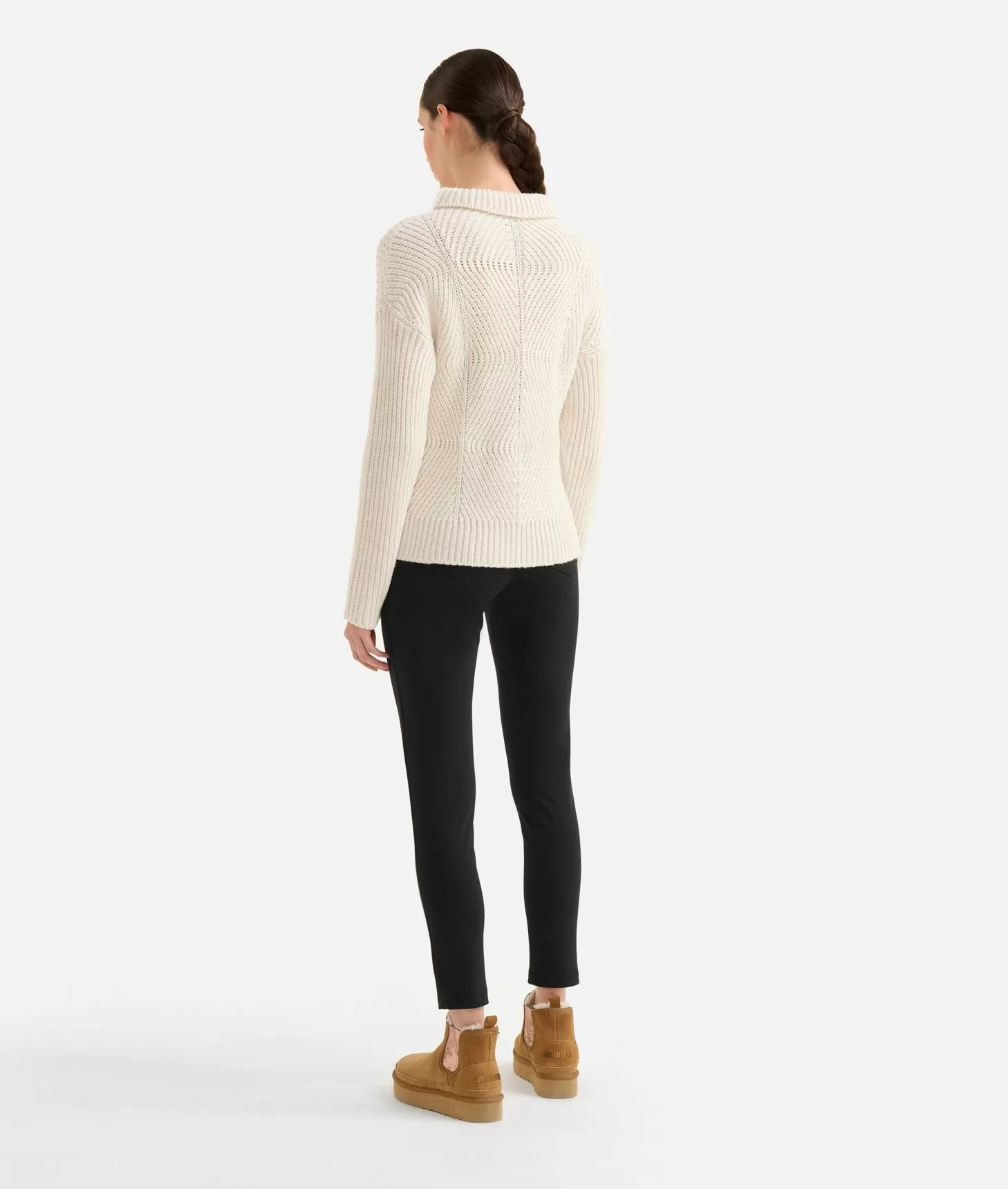 Alviero martini 1a classe Maglia a collo alto in filato misto lana vergine con patch Donnavventura Naturale Online