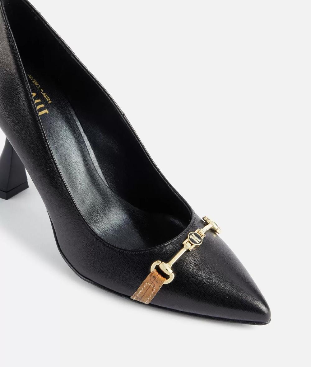 Alviero martini 1a classe Décolleté in nappa liscia con morsetto 1C Nere I Più Venduti