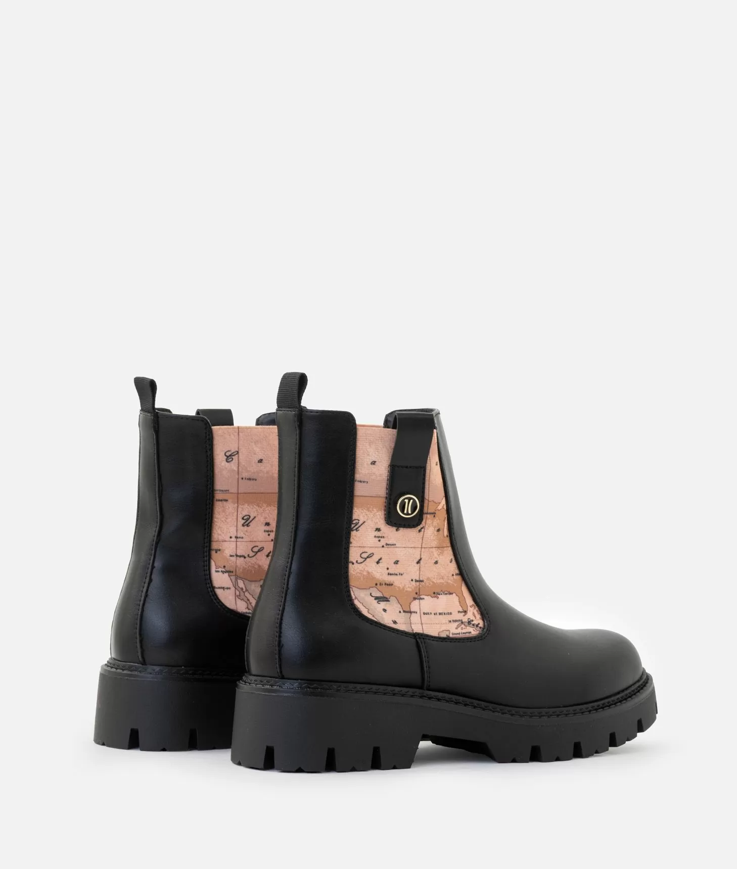 Alviero martini 1a classe Stivaletti beatles in eco nappa con bottoncino 1C Neri Italia