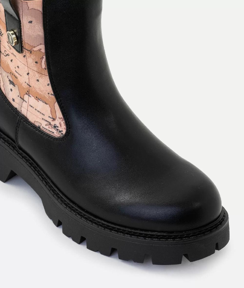Alviero martini 1a classe Stivaletti beatles in eco nappa con bottoncino 1C Neri Italia