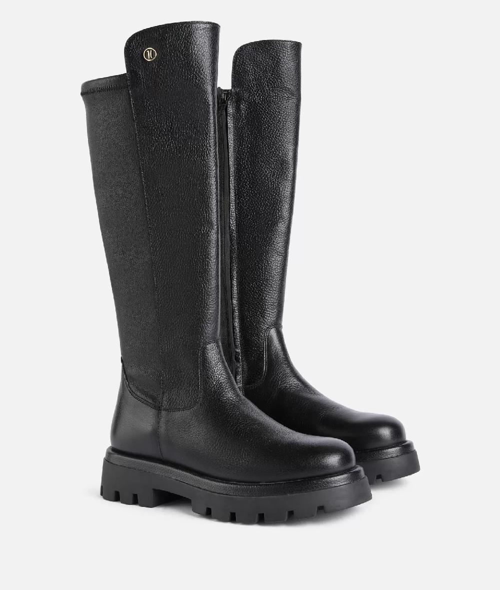 Alviero martini 1a classe Stivali in pelle granata con bottoncino 1C Neri Spedizione Gratuita