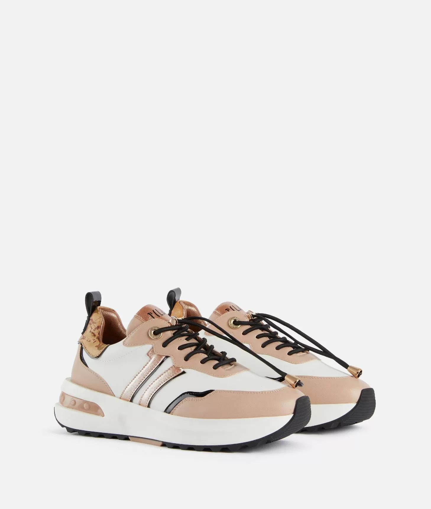 Alviero martini 1a classe Geo Road Seoul sneakers in eco nappa liscia Nude Negozi Online