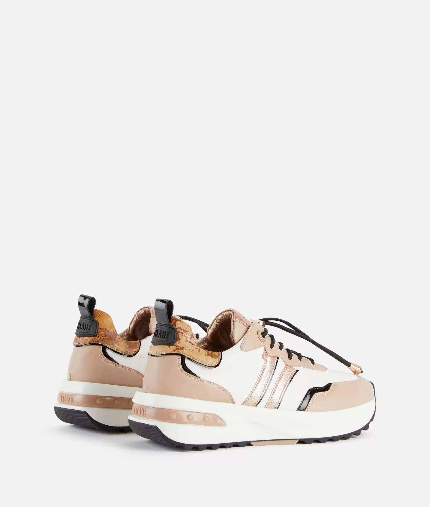 Alviero martini 1a classe Geo Road Seoul sneakers in eco nappa liscia Nude Negozi Online